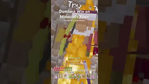 Dumbest Win in Minecraft Xbox #trending #minecraft #shorts