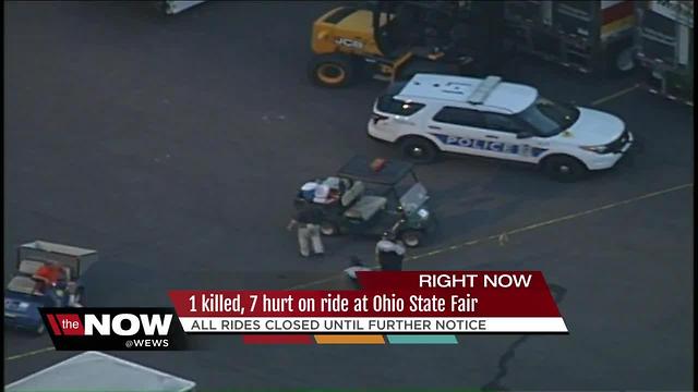 Rides at Ohio State Fair closed while investigators look into accident that killed one and injured several others