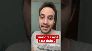 FUMAR FAZ MAL PARA RINITE? | Dr. Álef Lamark