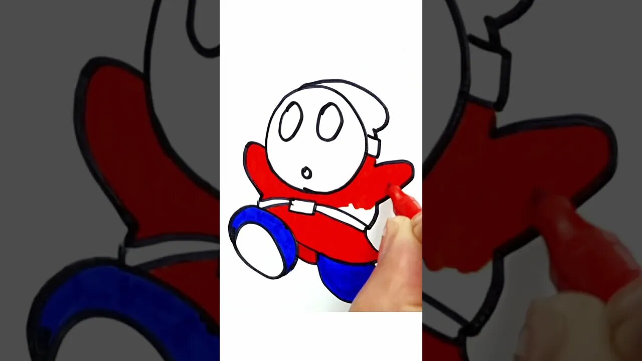 How to Draw and Paint the Shy Guy from Super Mario