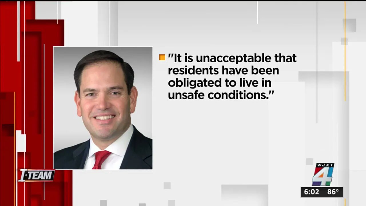 WJXT: Senator Rubio Steps In to Assist Jacksonville Residents Living in Unsanitary Conditions