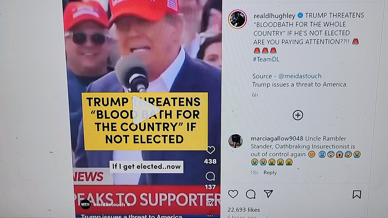 Trump threatens "Bloodbath" threat lies, why is the news lying to us this badly?