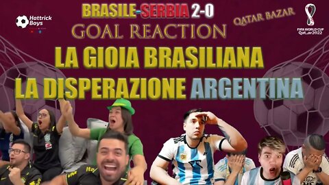 BRASILE-SERBIA 2-0 : LA GIOIA BRASILIANA ... LA DISPERAZIONE ARGENTINA.