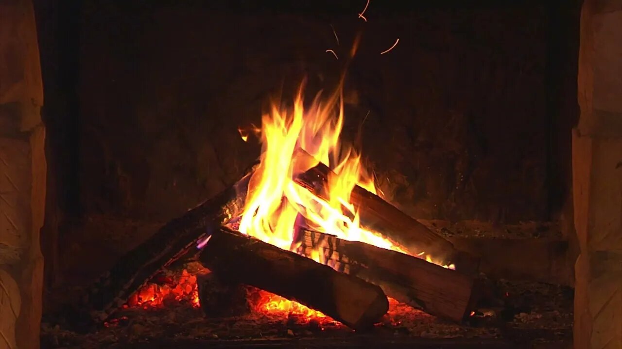 Relaxing Fireplace Sounds - Crackling Fire Sounds, House Cracking Sounds (NO MUSIC) - ASMR