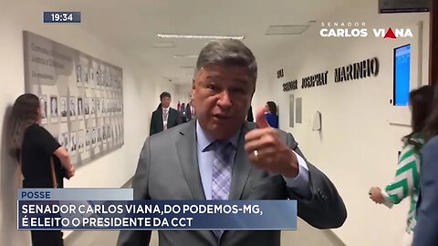 Posse: Senador Carlos Viana, do Podemos-MG, é Eleito o Presidente da CCT.