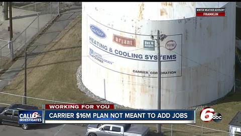 Carrier's $16M plan will not add new jobs