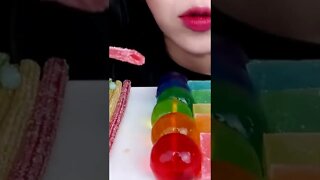 ASMR MUKBANG | ASMR Rainbow Desserts