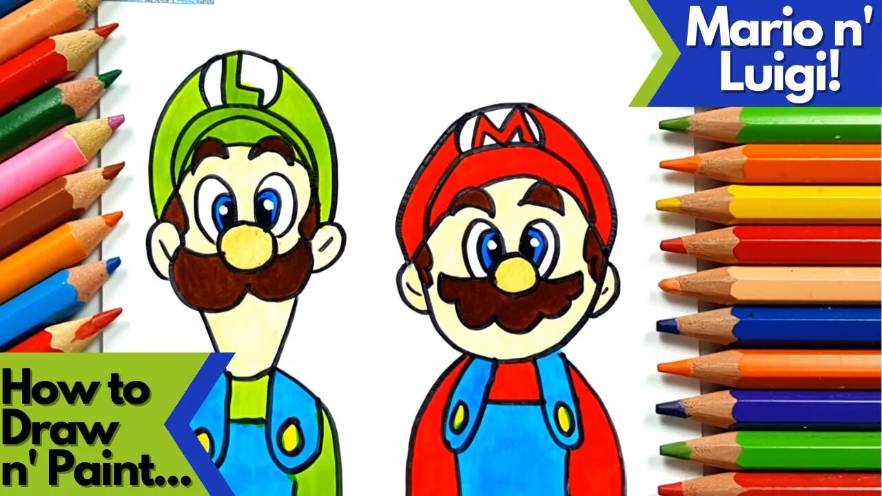 How to Draw and Paint Mario and Luigi from the Super Mario Movie