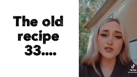 The old recipe 33..