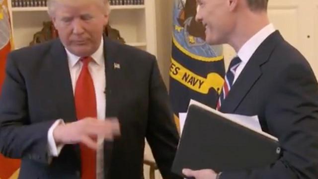 Trump Abruptly And Awkwardly Walks Away From Interview