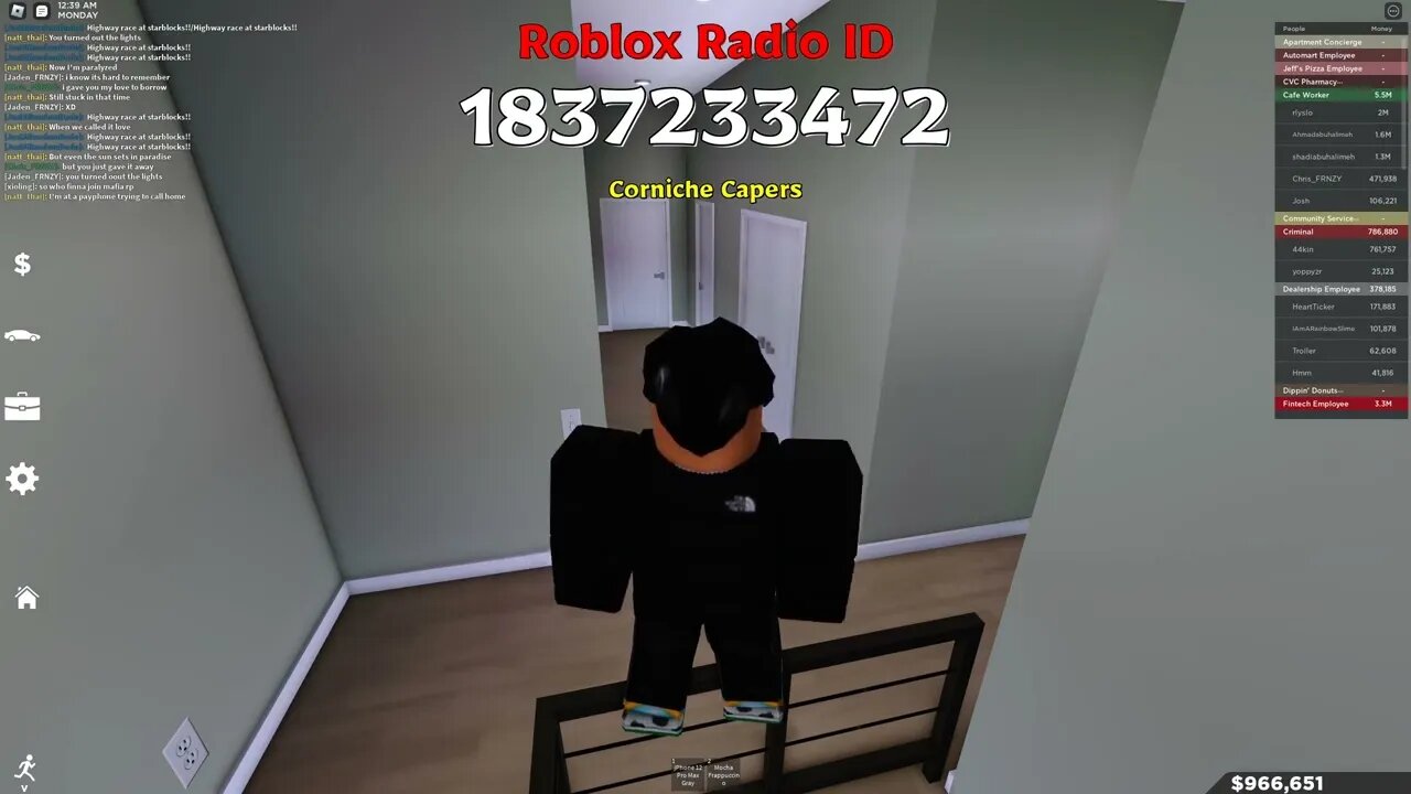 Capers Roblox Radio Codes/IDs