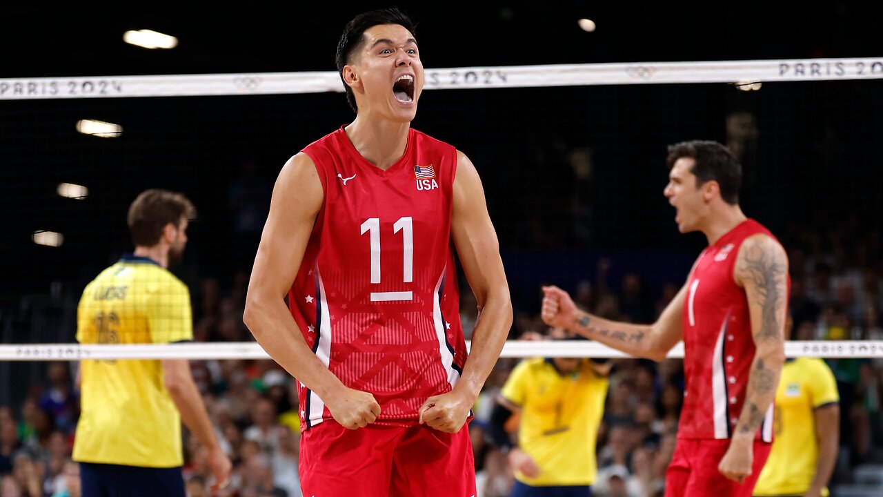 #Paris2024 : USA vs Brazil men's volleyball | highlights|