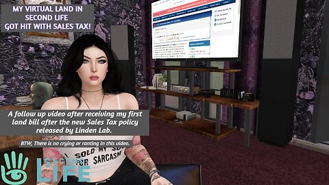 Follow up: Second Life and U.S. Sales Tax - It happened to me! 😵Has it hit you yet?!