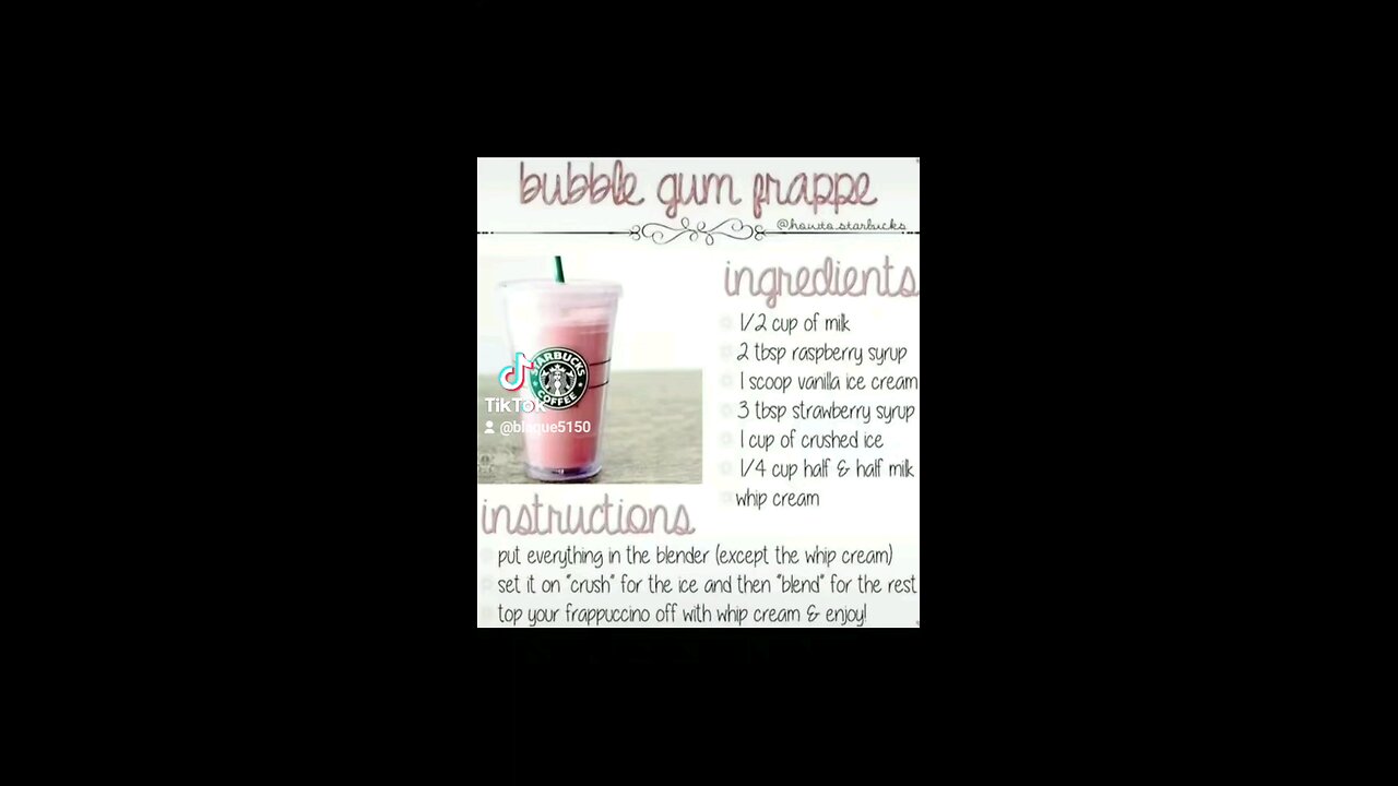 bubble gum grape frappuccino