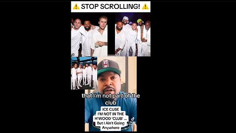 ICE CUBE speaking about not being part of the club