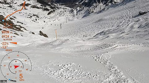 [4K] Skiing Verbier 4Vallées, Chassoure-Tortin Yellow Second Time, Valais Switzerland, GoPro HERO10