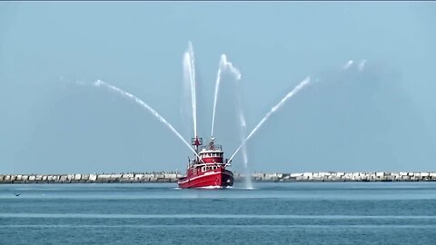 The Fireboat Cotter returns to Buffalo waters