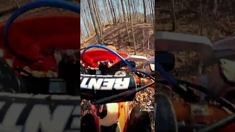 Freezing ride in Appalachia on the 2018 300xc #shorts