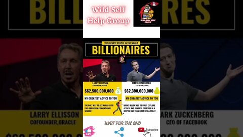 🔥Advice from Larry Ellison and Mark Zuckerberg🔥#shorts🔥#wildselfhelpgroup🔥30 march 2022🔥