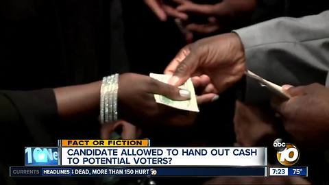 Candidate ok to hand out cash?