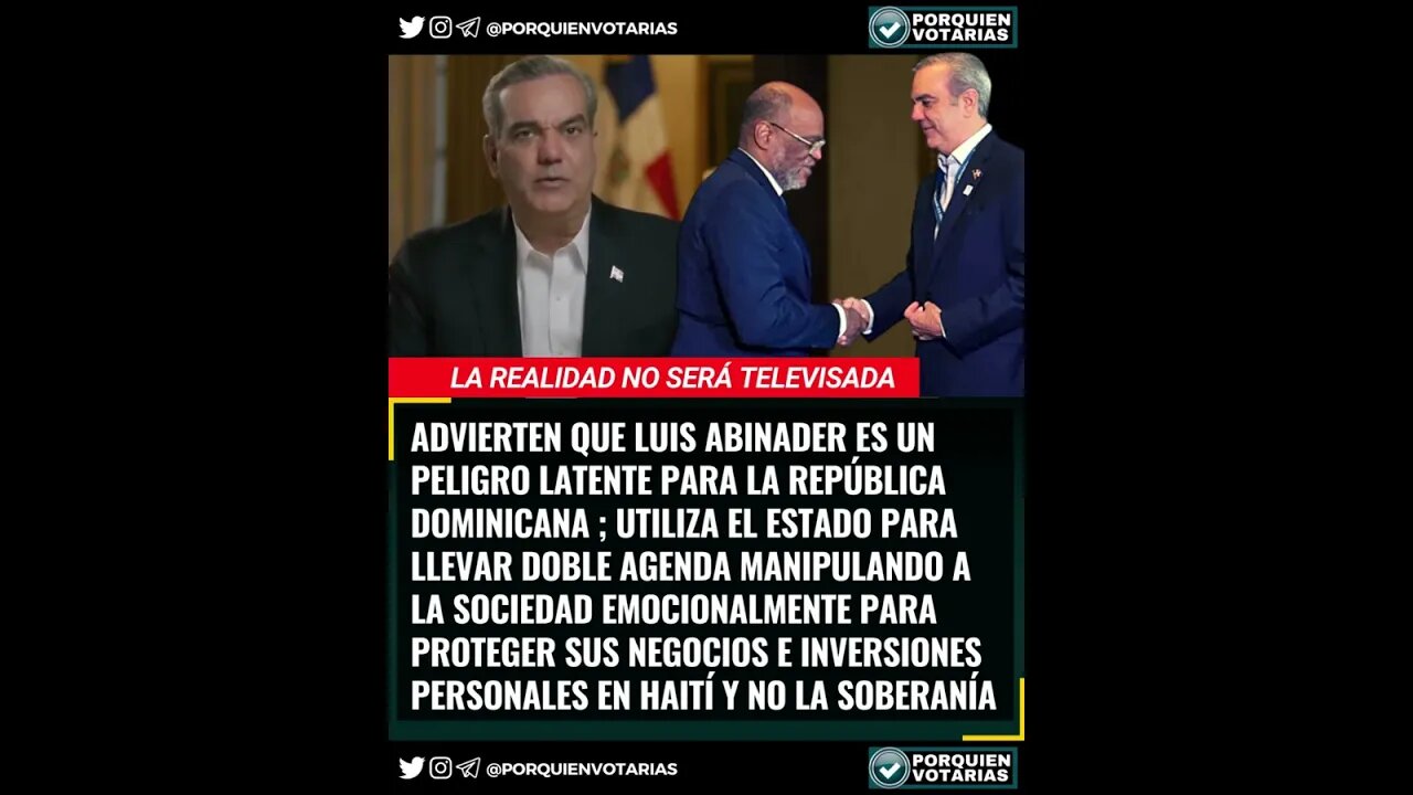 ⚡️ADVIERTEN QUE LUIS ABINADER ES UN PELIGRO LATENTE PARA LA REPÚBLICA DOMINICANA