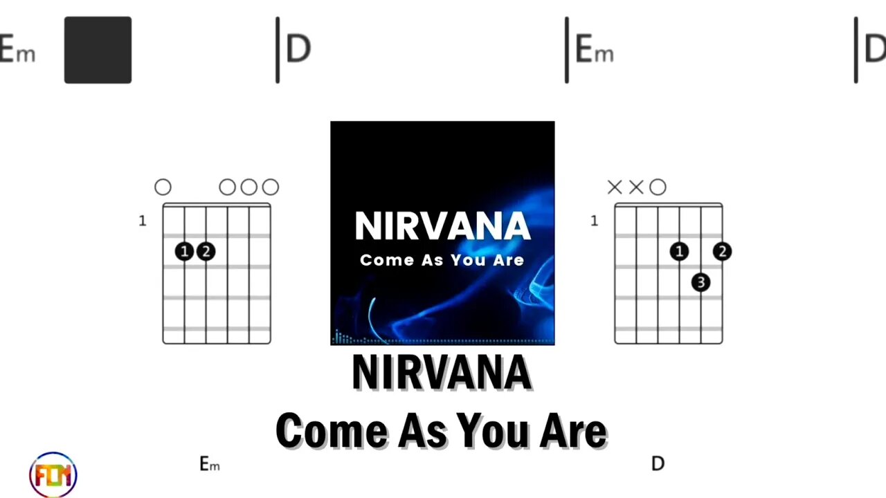 NIRVANA Come As You Are - Guitar Chords & Lyrics HD