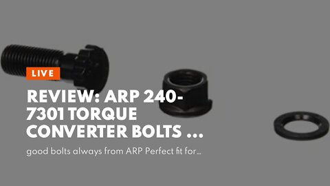 Review: ARP 240-7301 Torque Converter Bolts , Black