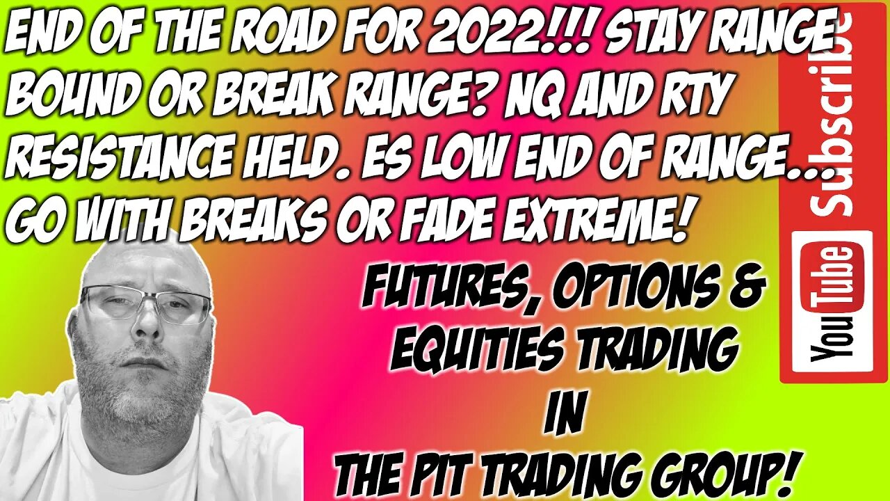 Goodbye 2022 - ES NQ Premarket Trade Plan - The Pit Futures Trading