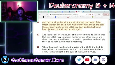 Deuteronomy 13 and 14 King James Version (KJV Bible 3/23/2022)