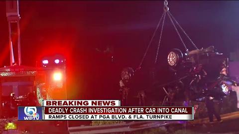 Police chase ends in crash into Palm Beach Gardens pond