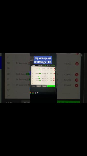 Dreams Top Value Picks for MLB DFS Today Main Slate 10/5/2022 Daily Fantasy Strategy DraftKings