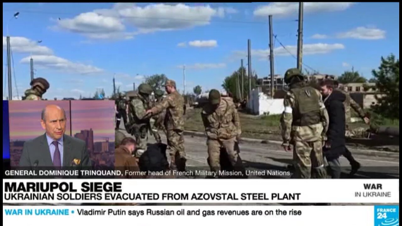 Ukrainian soldier's evacuated from azovstal steel plant