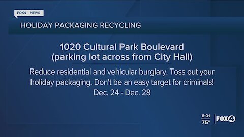 Recycling event to prevent theft