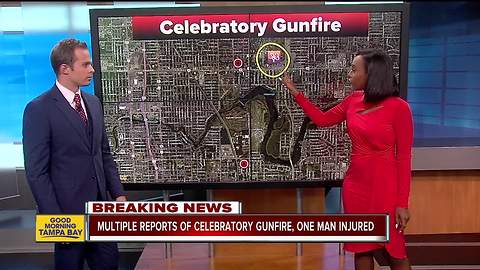 Celebratory gunfire incidents reported throughout Tampa Bay Area, one man injured