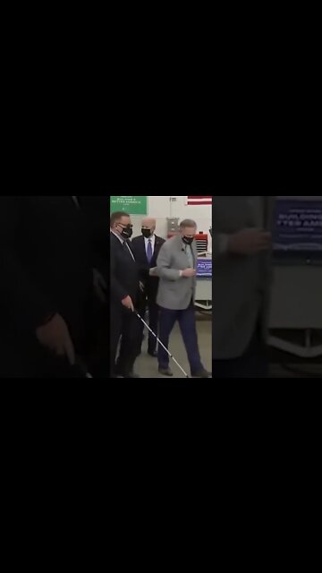 Biden Completely Forgets Where He Is While Leading a Blind Guy Around | #shorts