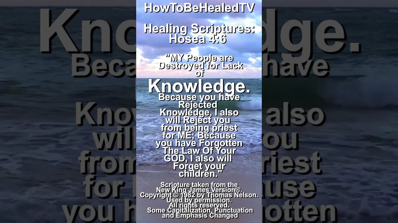 Healing Scriptures Concepts 📖 Don't Reject Biblical Instructions ✝️ Hosea 4:6 🙏 #healingscriptures