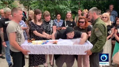 Johnny Miller has attended a funeral for a 6yo girl, killed by the Ukrainian army’s shelling