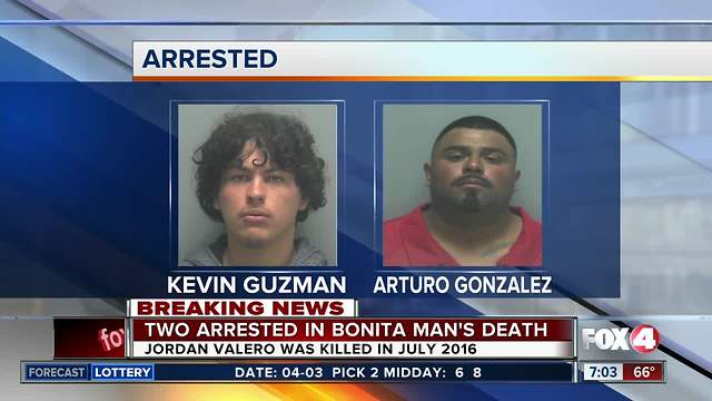 Two charged in 2016 murder of Jordan Valero
