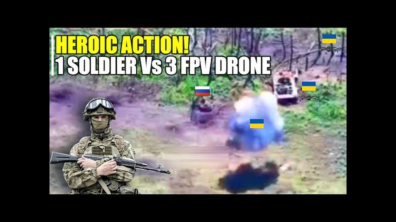 Rambo warrior survive attacked by drone even destroying more enemy drones alone