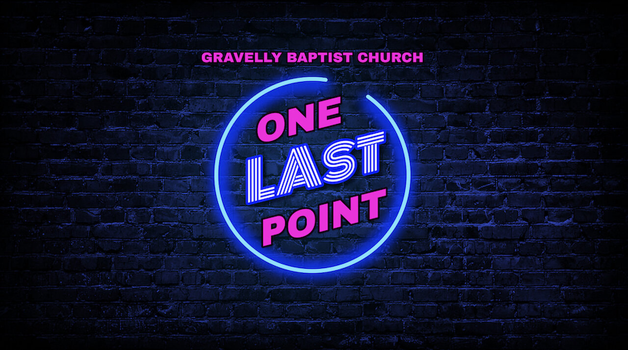 One Last Point // October 7, 2024