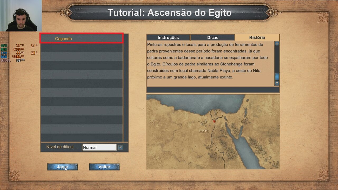 AGE OF EMPIRES 1 | TUTORIAL 1/12 | ASCENSÃO DO EGITO - CAÇANDO