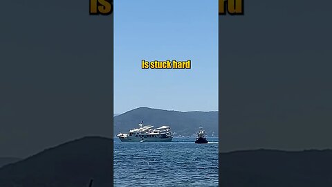 Super yacht stuck hard aground on a reef in Greece! #superyacht #yacht #boatfail