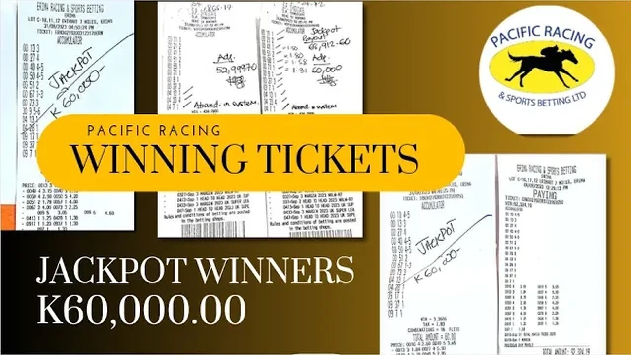 Big wins. Pacific Racing winning tickets