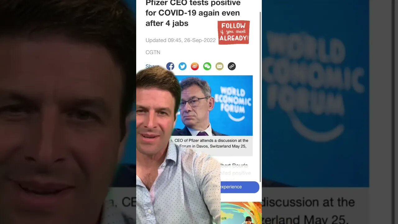 Pfizer CEO Catches Covid For The 2nd Time in 1 Month Even With 4 Jabs!