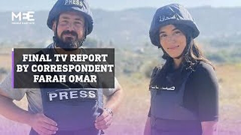 Final appearance of correspondent Farah Omar before she was killed in Israeli attack