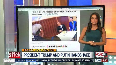 First handshake between President Trump and Putin