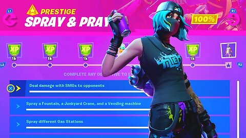 How To Complete ALL The "SPRAY & PRAY" Challenges In Fortnite!...