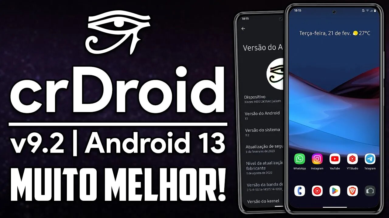 crDroid v9.2 | Android 13 | A CRDROID TÁ INCRÍVEL! PERFORMANCE E FUNÇÕES SEM IGUAL!