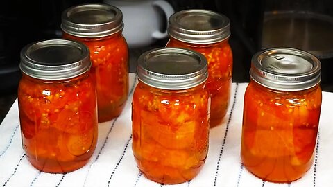 Canning food from our garden