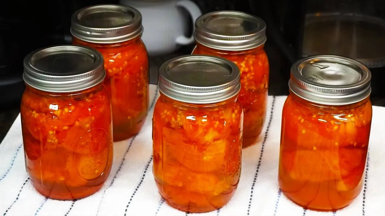 Canning food from our garden